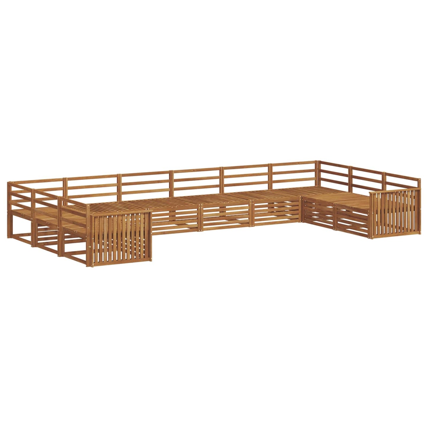 Sofa Sets 6 pcs Natural Solid Acacia Wood