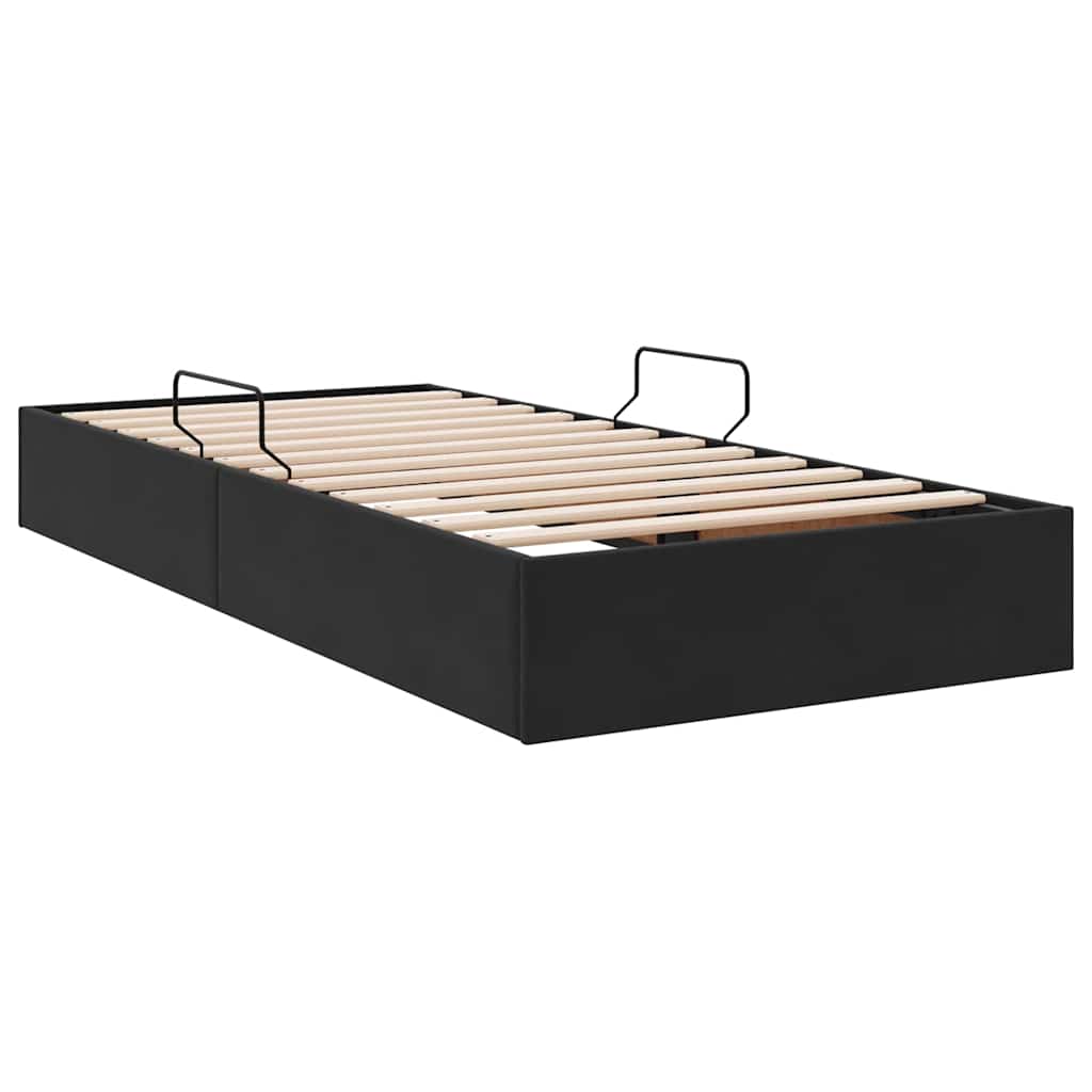 Storage Bed with Headboard Black 90 x 190 cm Velvet
