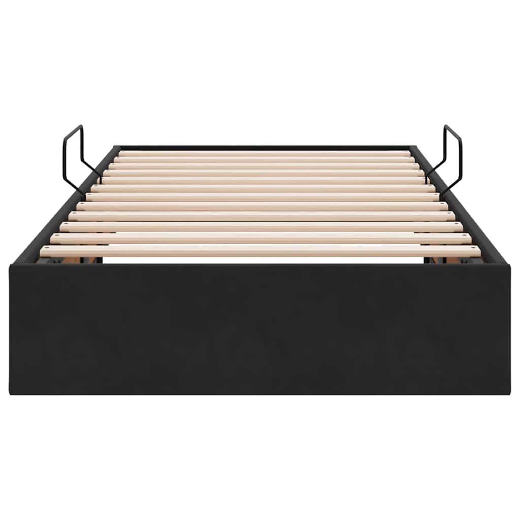 Storage Bed with Headboard Black 90 x 190 cm Velvet