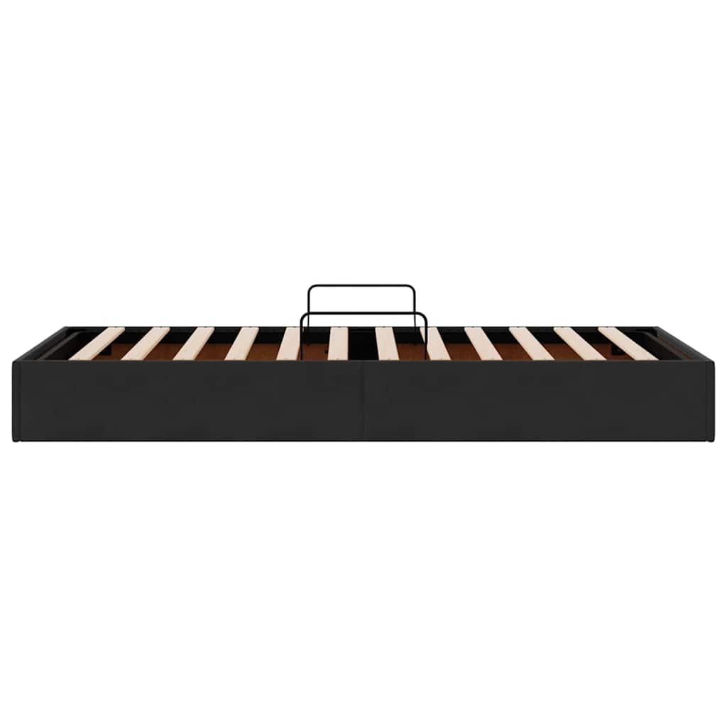 Storage Bed with Headboard Black 90 x 190 cm Velvet
