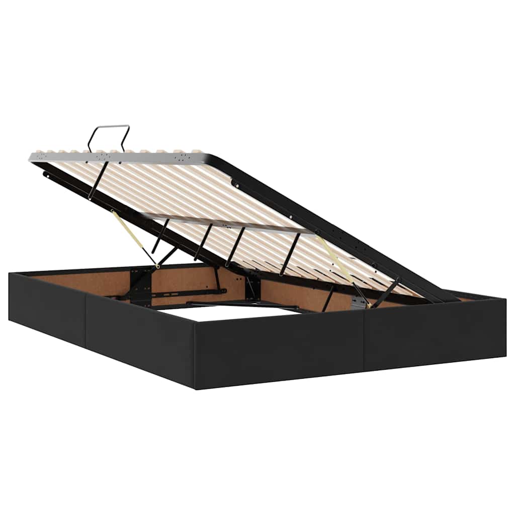 Storage Bed with Headboard Black 135 x 190 cm Velvet