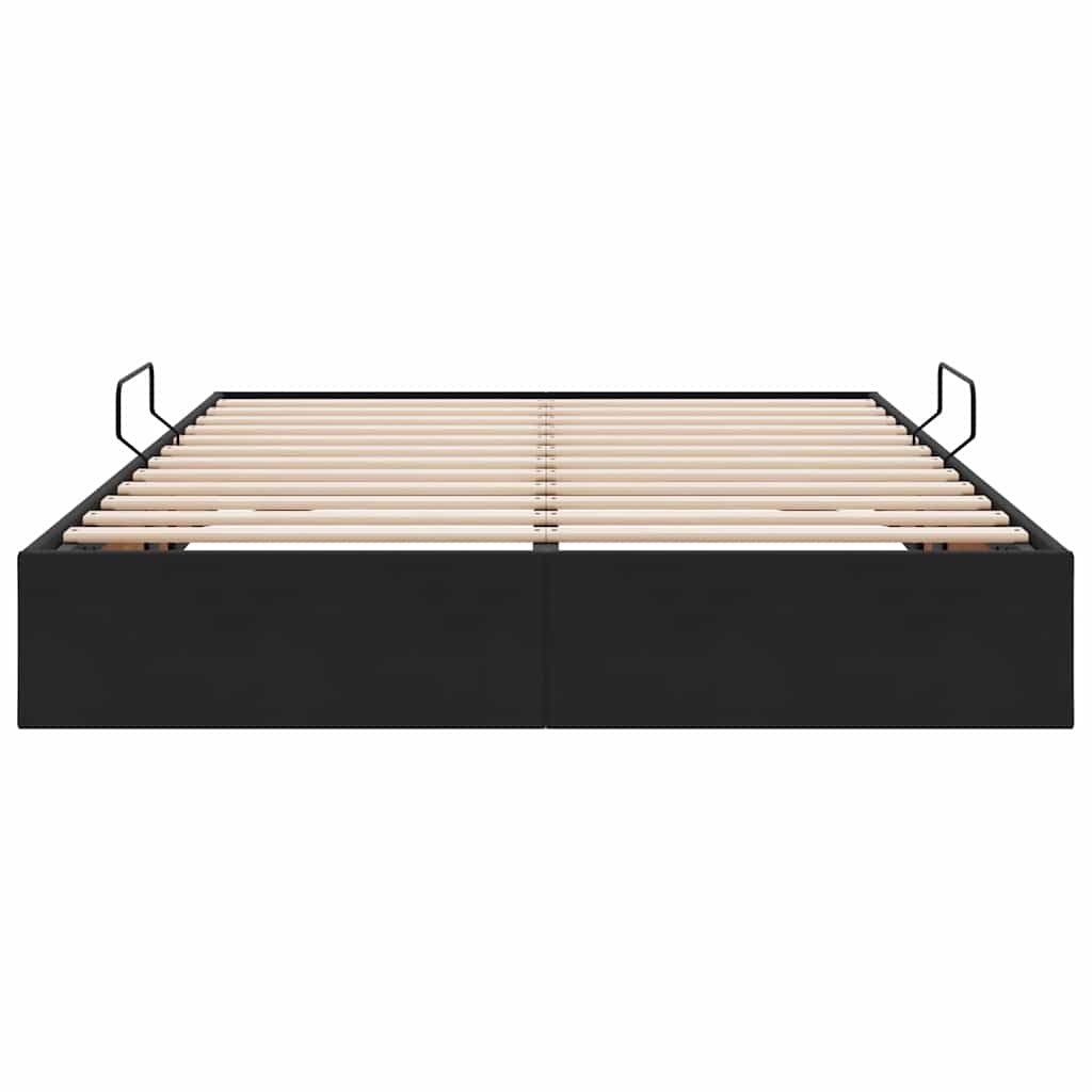 Storage Bed with Headboard Black 135 x 190 cm Velvet