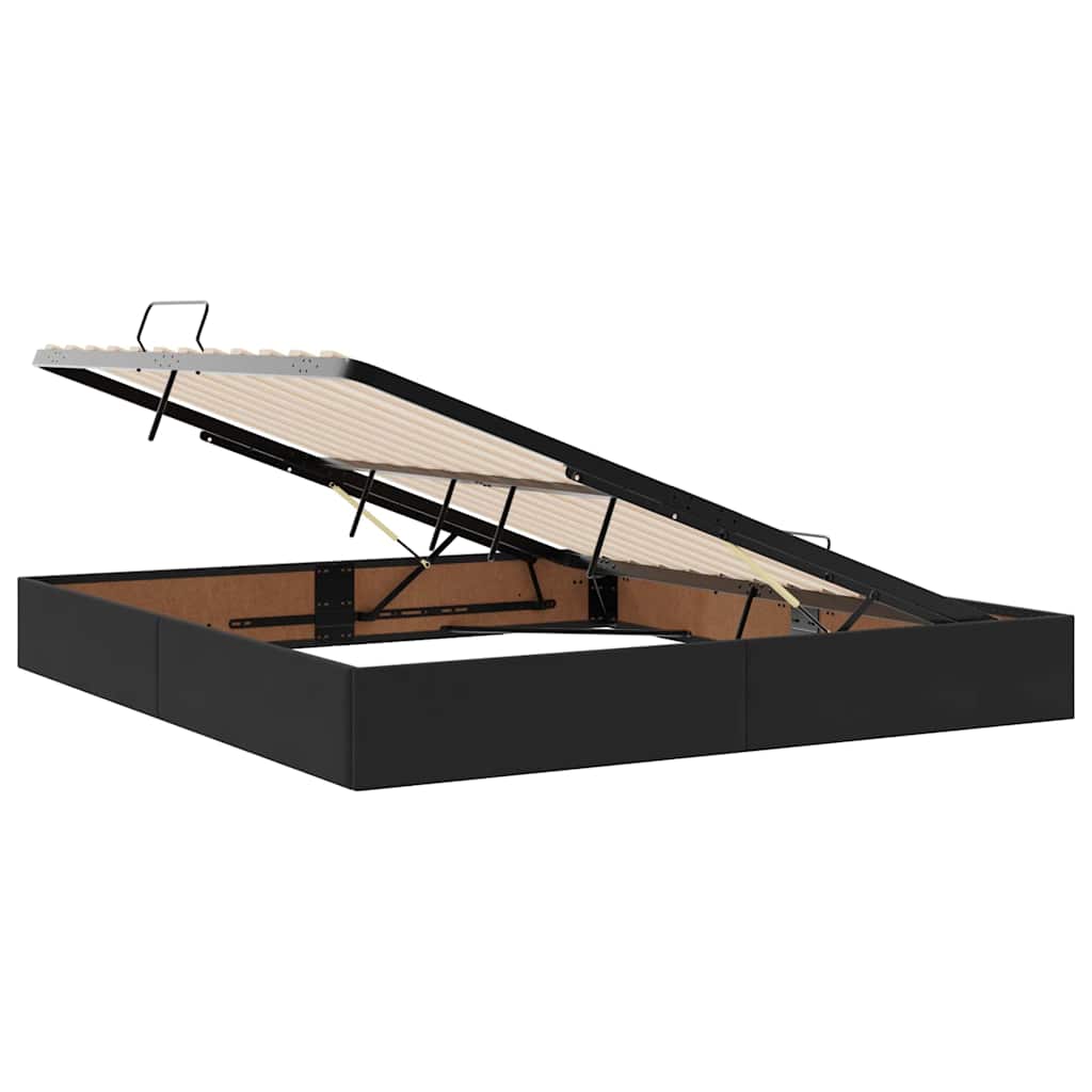 Storage Bed with Headboard Black 180 x 200 cm Velvet