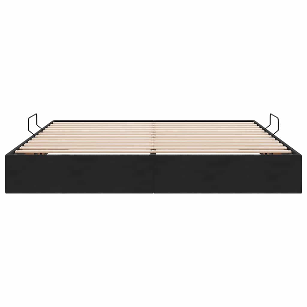 Storage Bed with Headboard Black 180 x 200 cm Velvet