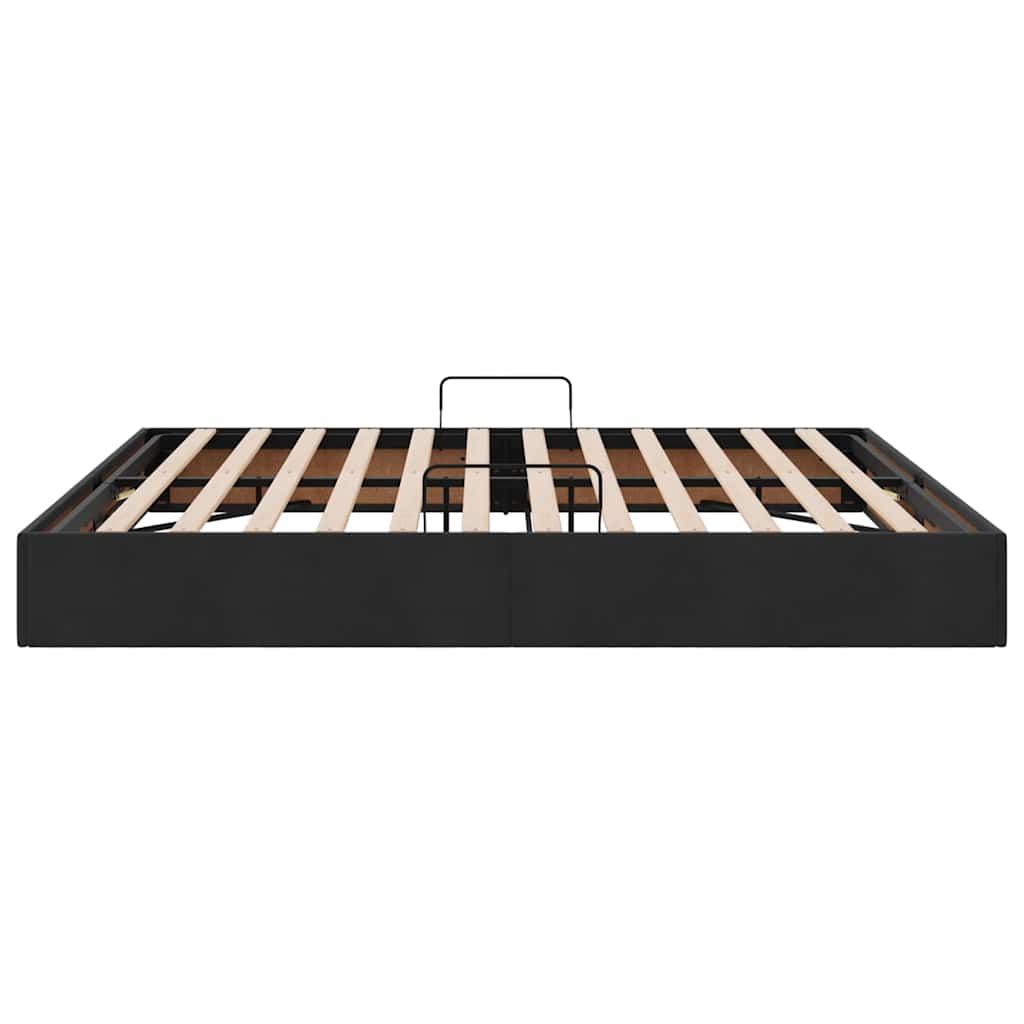 Storage Bed with Headboard Black 180 x 200 cm Velvet