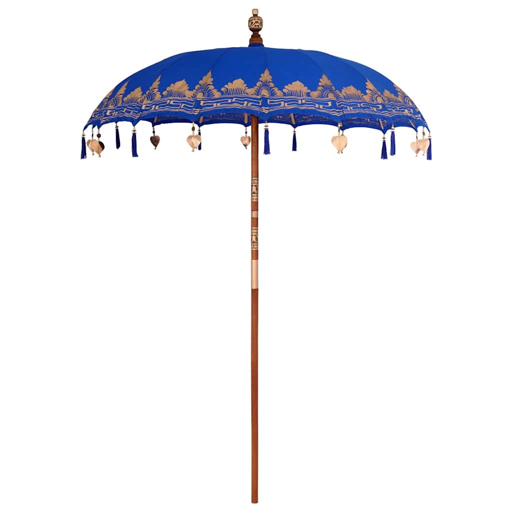 Balinese Parasol Blue 180-190 cm Cotton and solid wood
