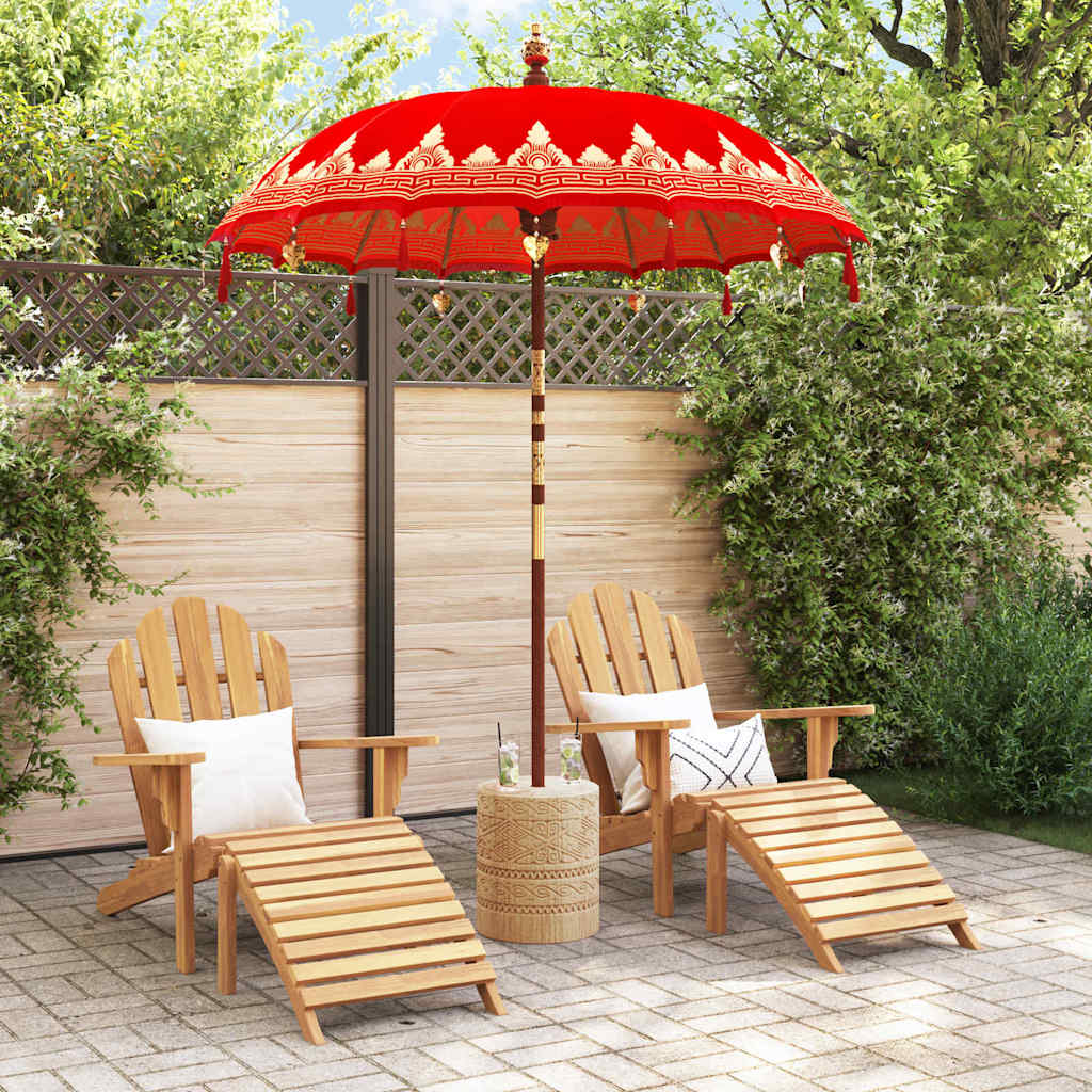 Balinese Parasol Red 180-190 cm Cotton and solid wood