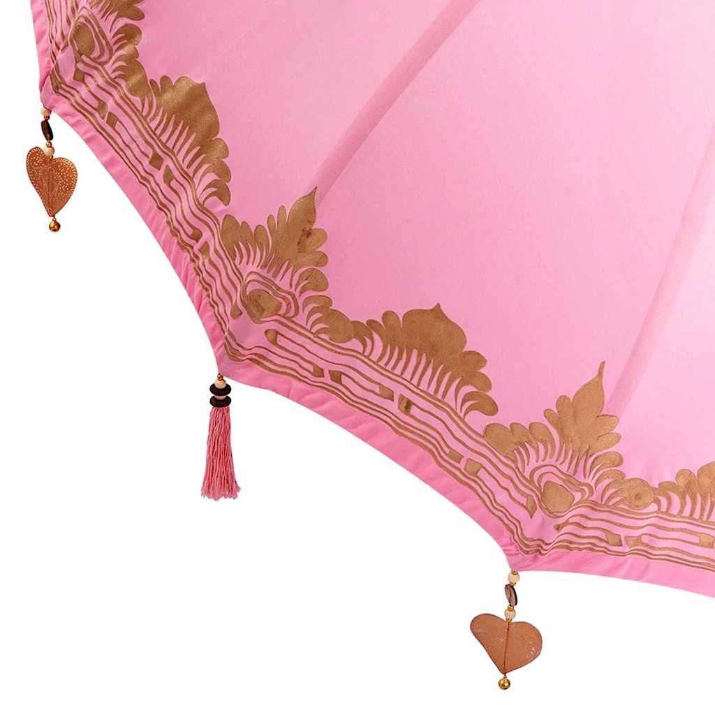 Balinese Parasol Pink 180-190 cm Cotton and solid wood