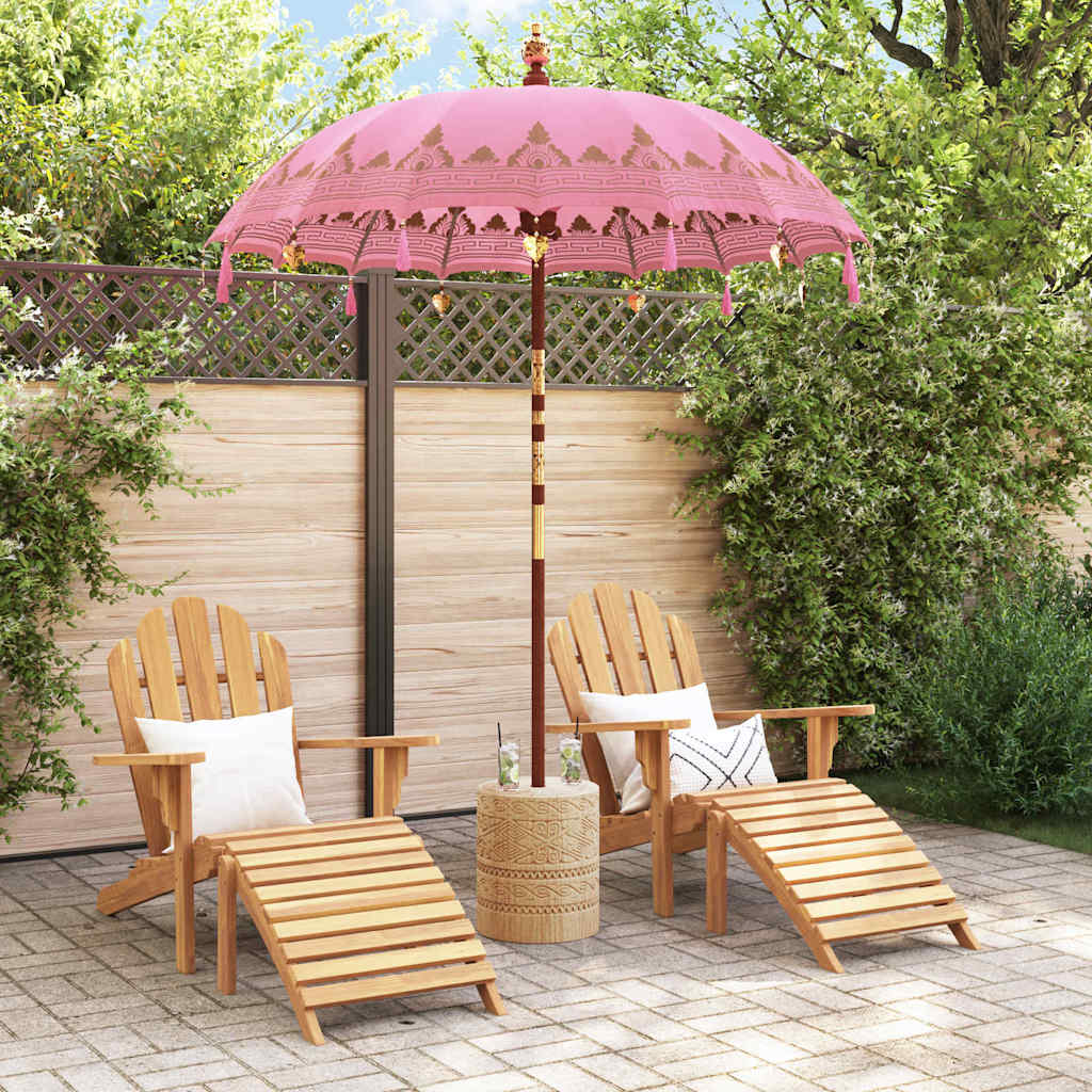 Balinese Parasol Pink 180-190 cm Cotton and solid wood