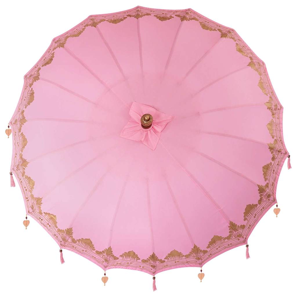 Balinese Parasol Pink 215 x 215 x 260 cm Cotton and solid wood
