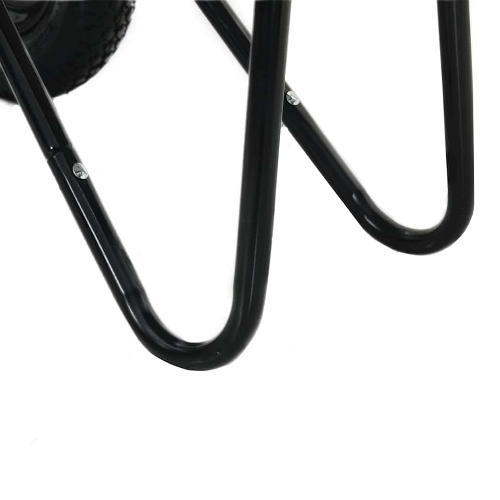 Wheelbarrow Silver and Black 137 x 60 x 65.5 cm Steel