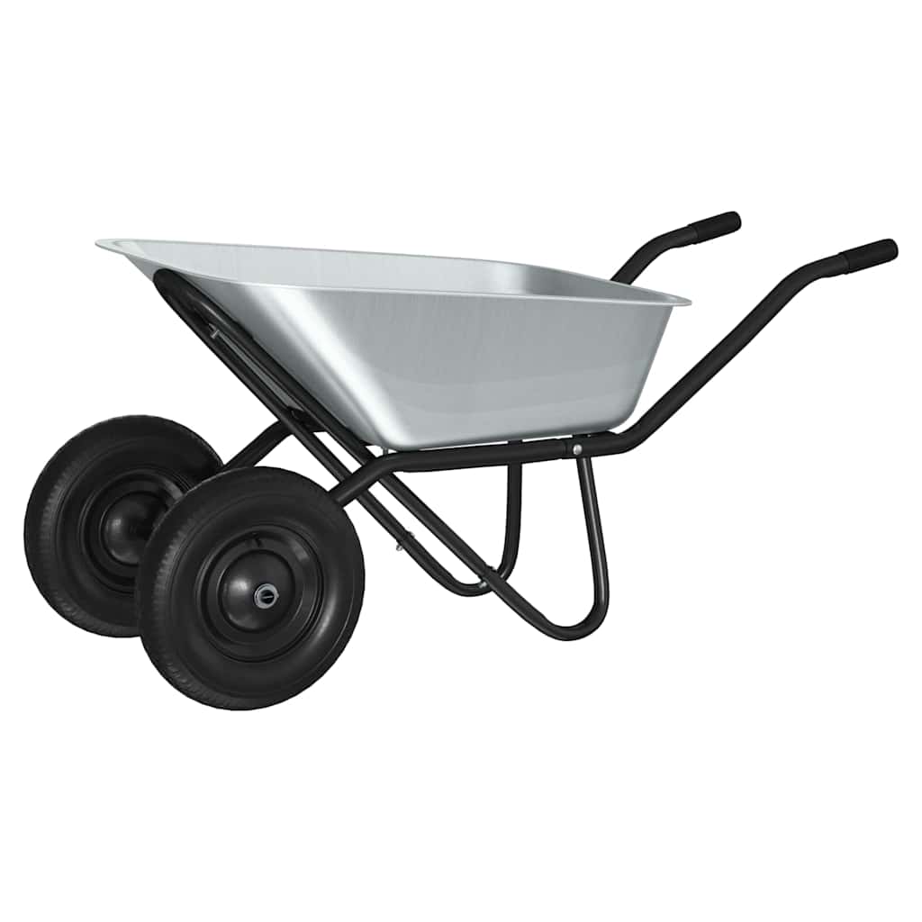 Wheelbarrow Silver and Black 137 x 60 x 65.5 cm Steel