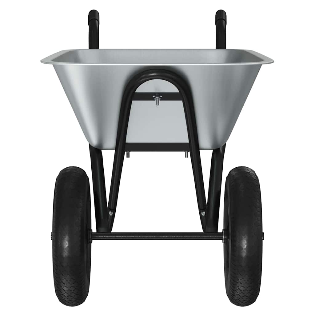 Wheelbarrow Silver and Black 137 x 60 x 65.5 cm Steel