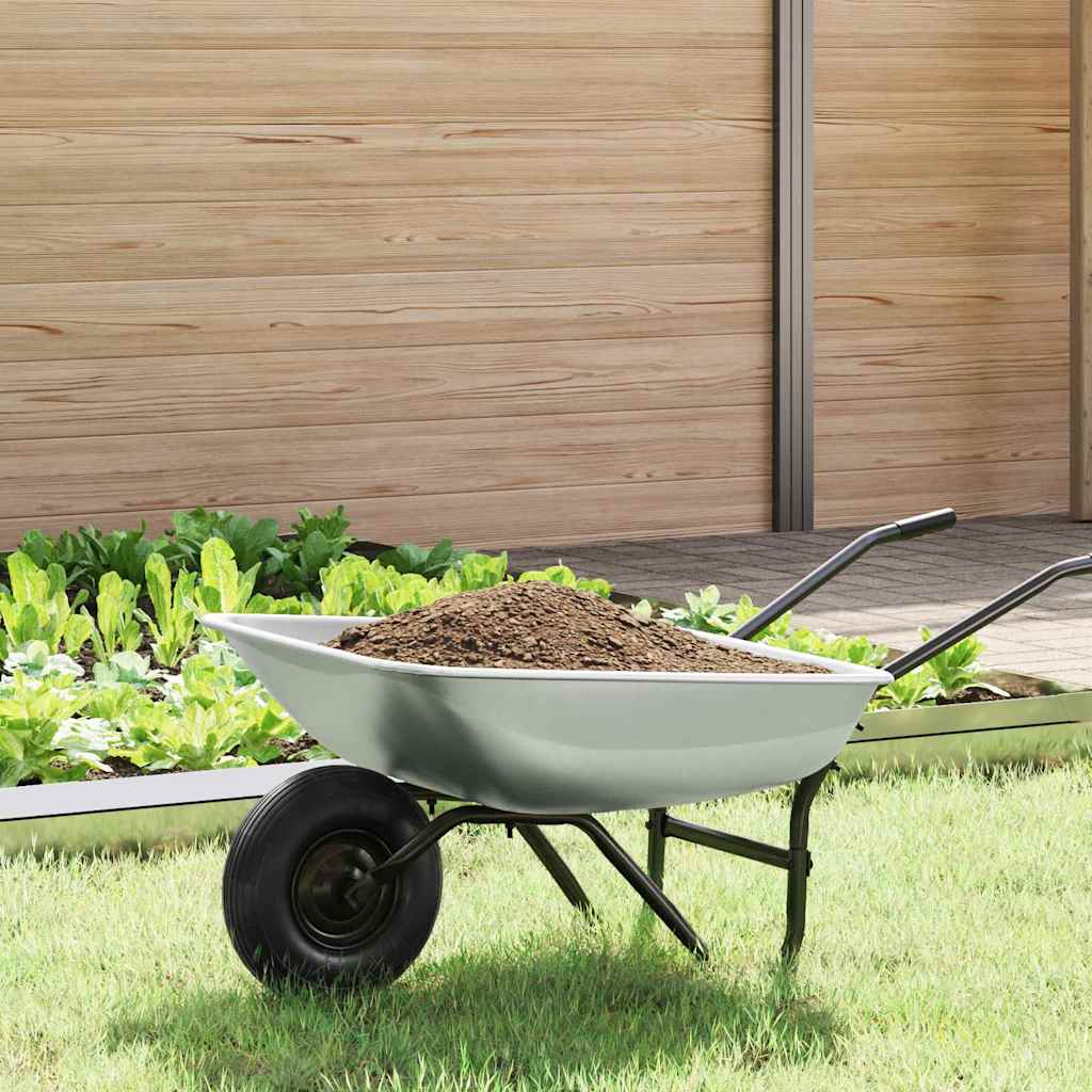 Wheelbarrow Tray Replacement Silver 80 x 60 x 25 cm Steel