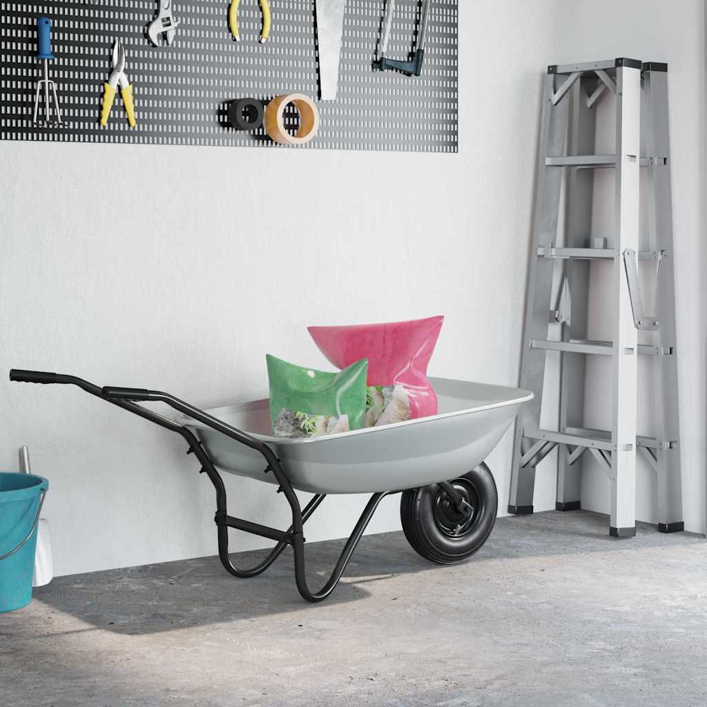 Wheelbarrow Tray Replacement Silver 80 x 60 x 25 cm Steel