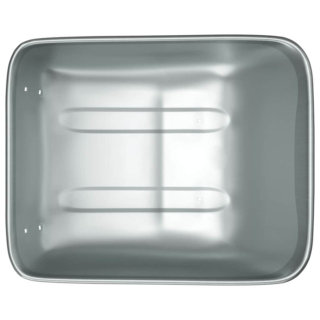 Wheelbarrow Tray Replacement Silver 80 x 60 x 25 cm Steel