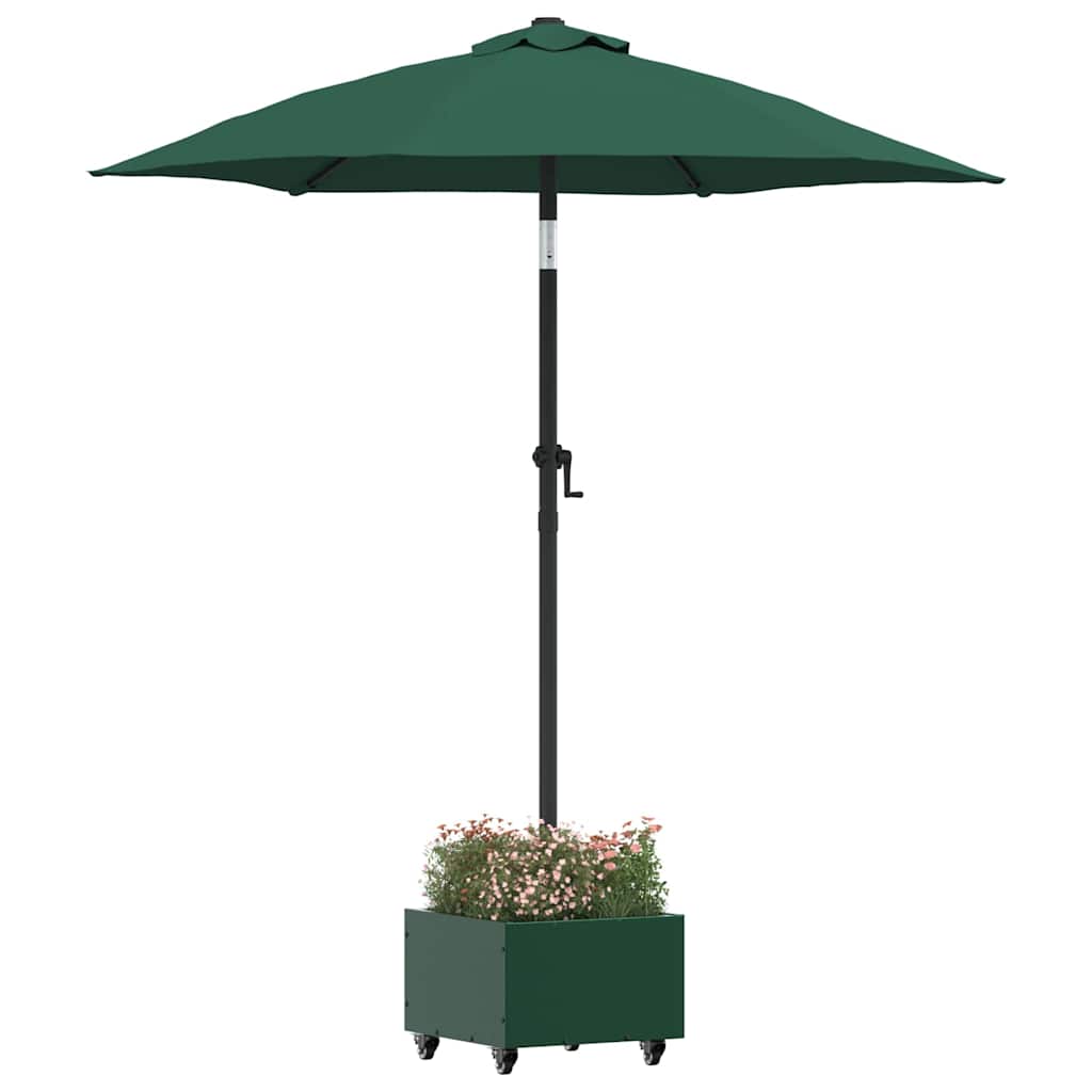 Parasol Base Manual Green 45 x 45 x 45 cm Steel