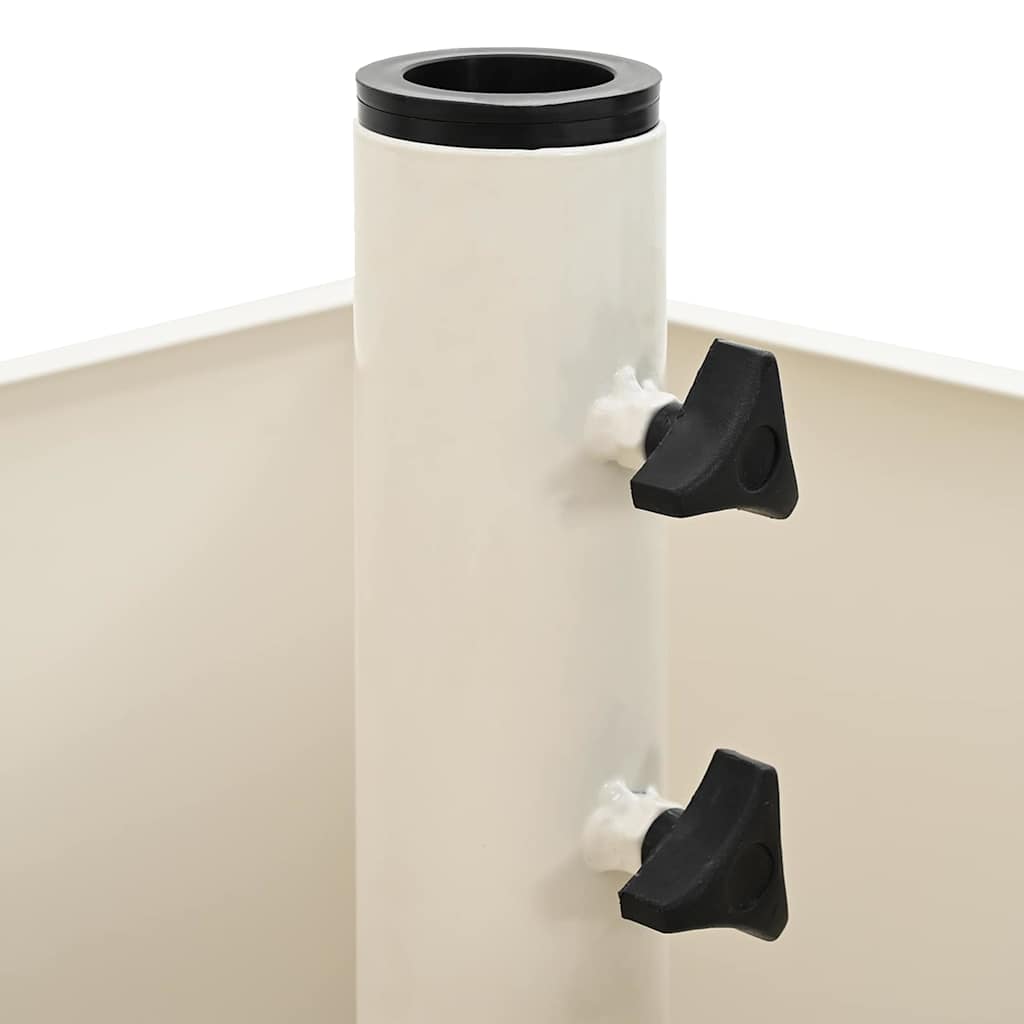 Parasol Base Manual White 45 x 45 x 45 cm Steel