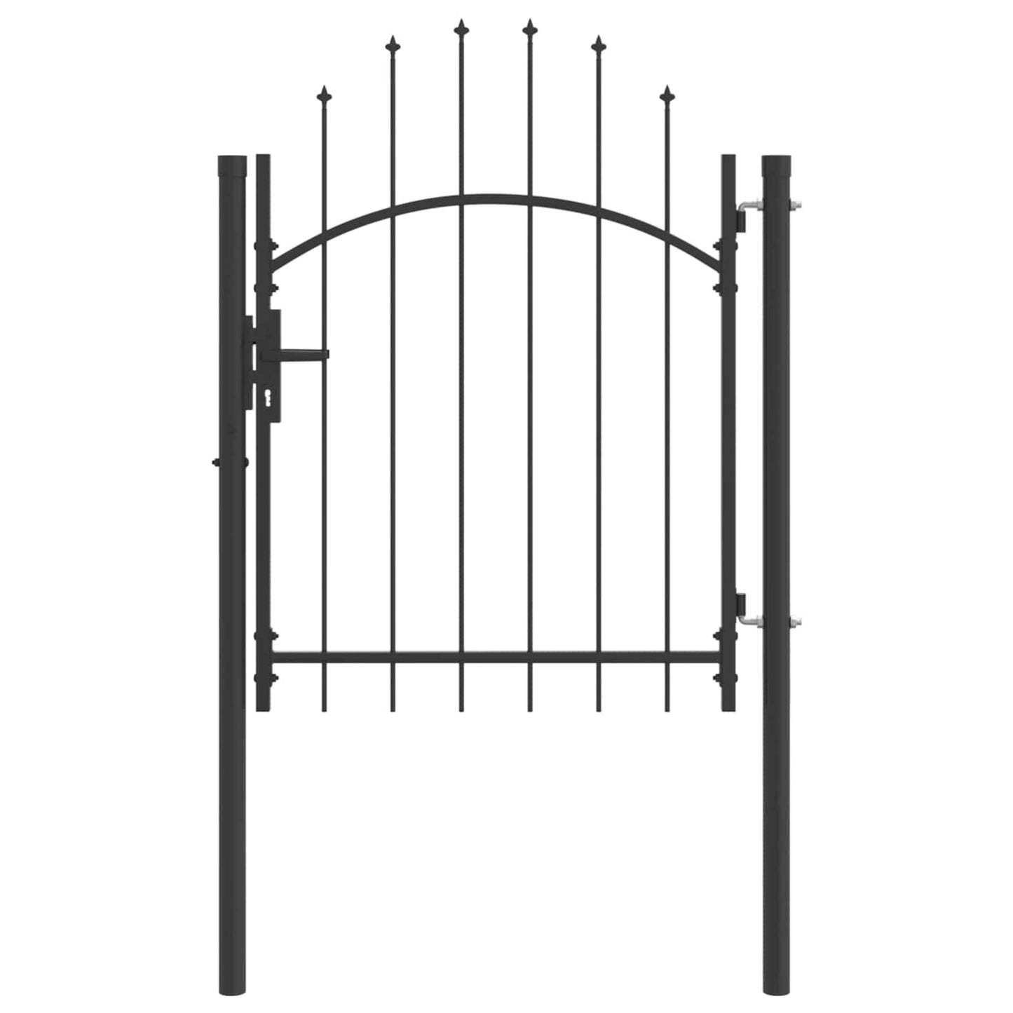 Garden Gate with Lock Woerden Grey 100 x 100 cm Steel