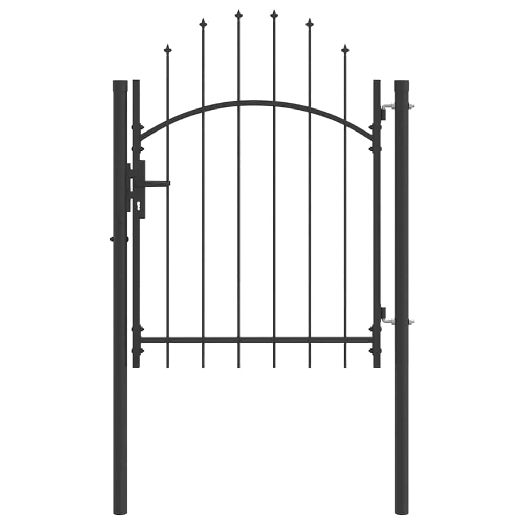 Garden Gate with Lock Woerden Grey 125 x 100 cm Steel