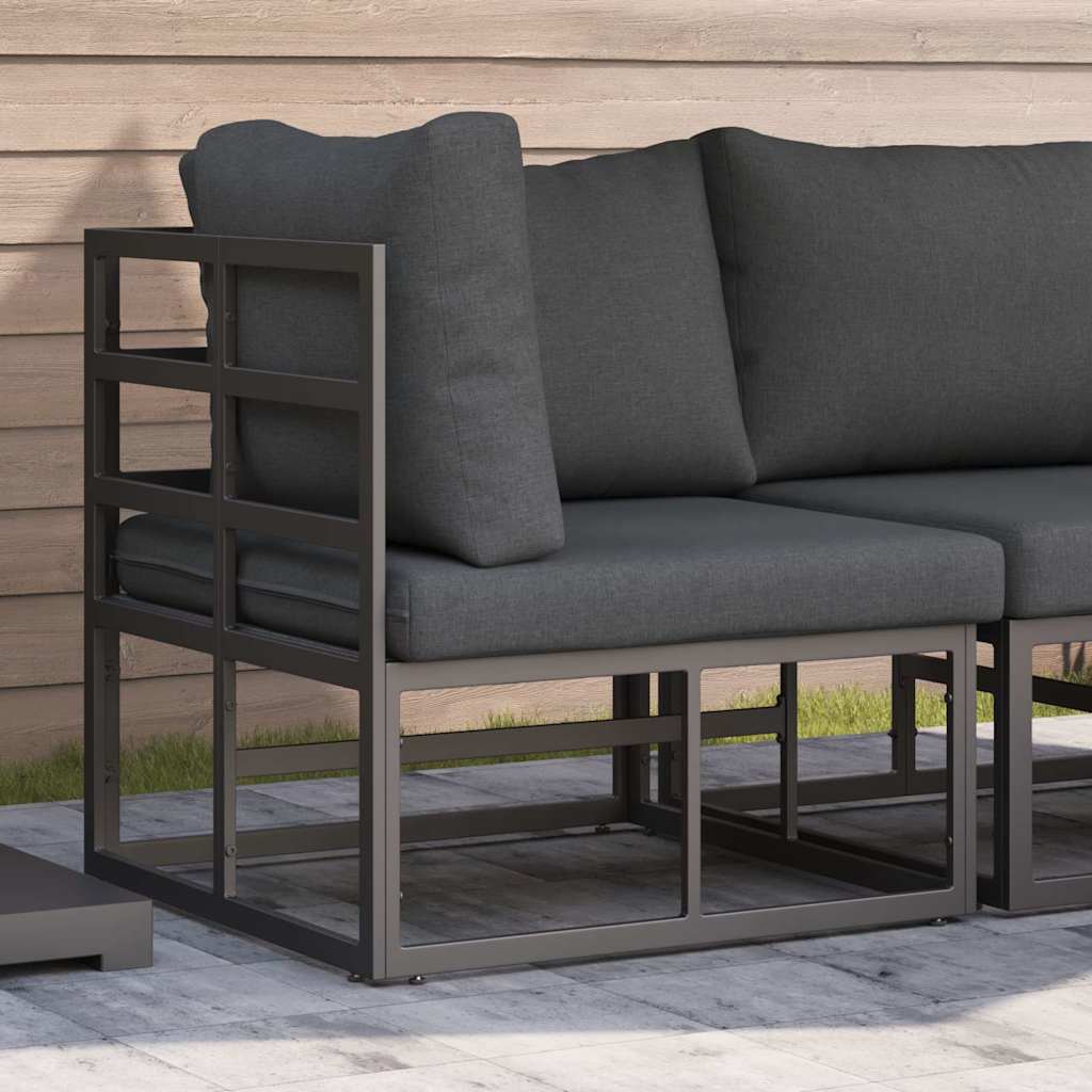 Outdoor Furniture Black and Anthracite 71.5 x 71.5 x71 cm Metal