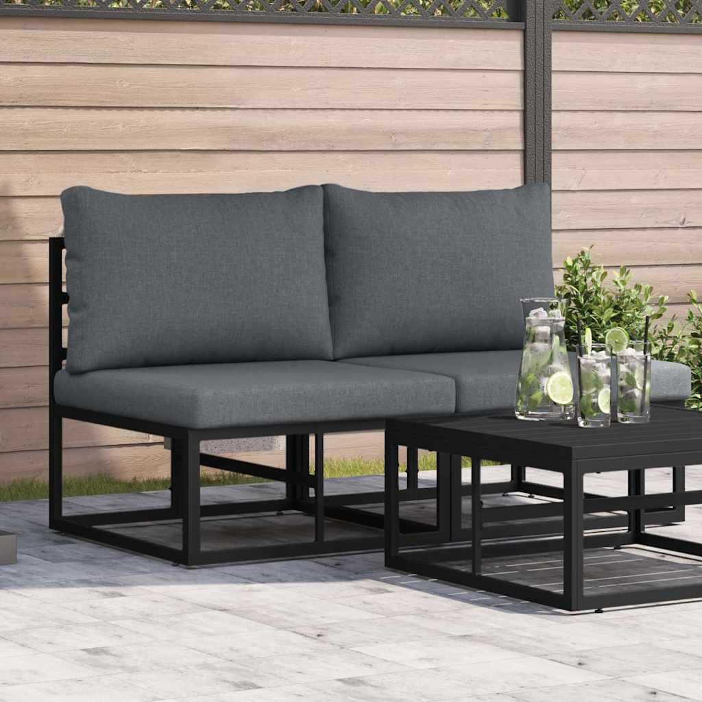 Outdoor Furniture 2 Piece Black and Anthracite Metal