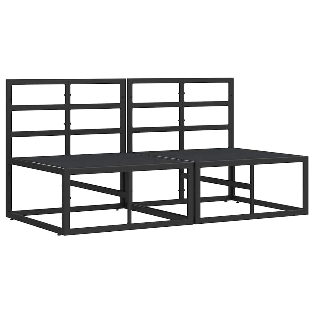 Outdoor Furniture 2 Piece Black and Anthracite Metal