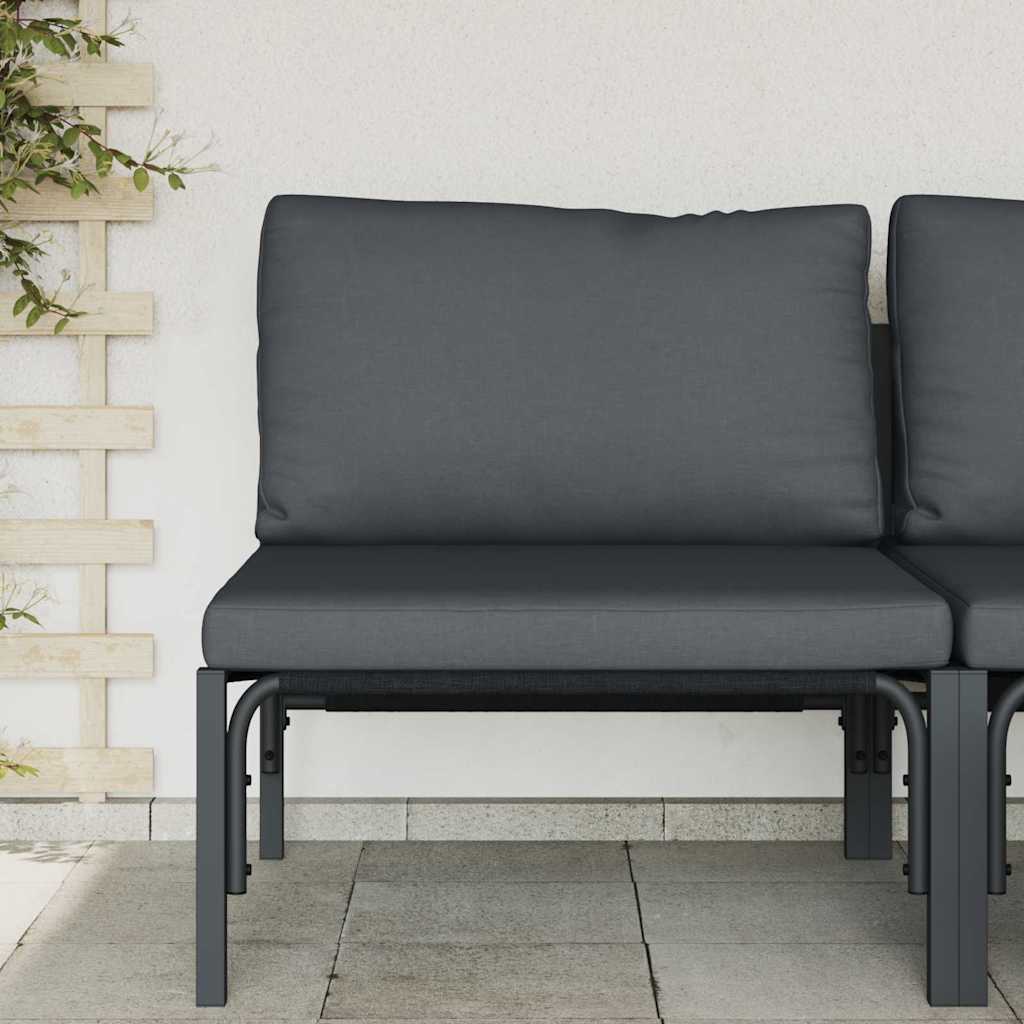 Outdoor Furniture with Cushion Anthracite 80 x 80 x 71 cm Steel