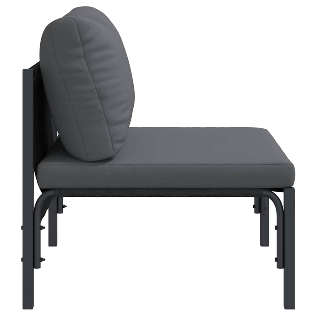 Outdoor Furniture with Cushion Anthracite 80 x 80 x 71 cm Steel