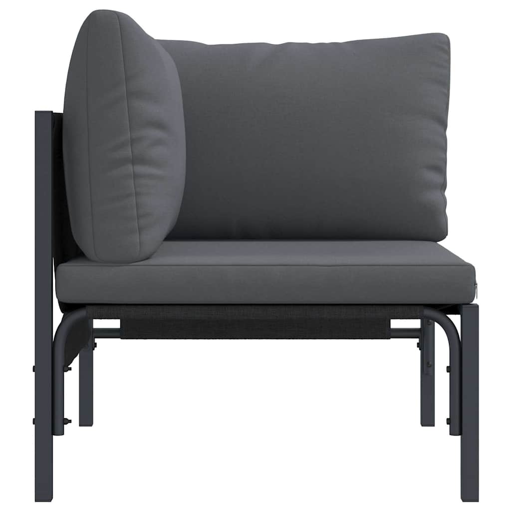 Outdoor Furniture with Cushion Anthracite 80 x 80 x 71 cm Steel
