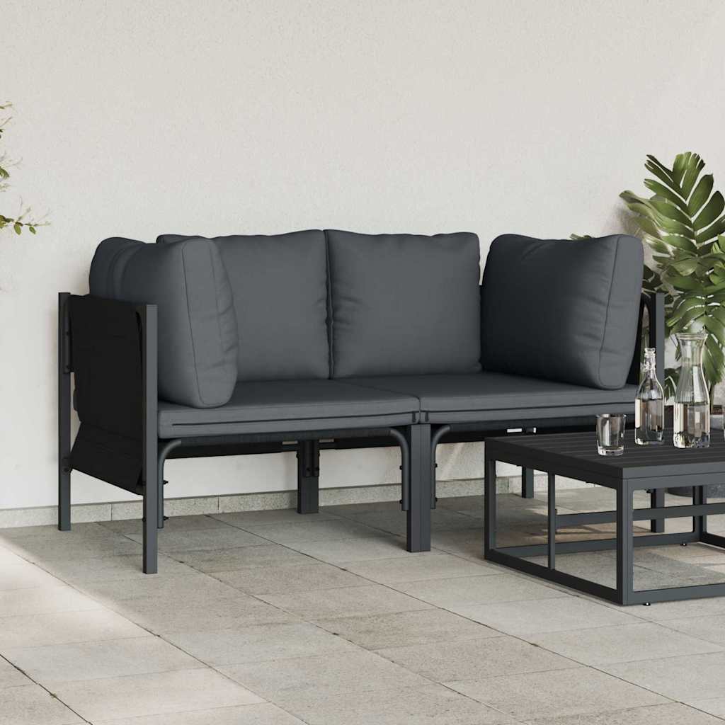 Outdoor Furniture 2 Piece Anthracite 80 x 80 x 71 cm Steel
