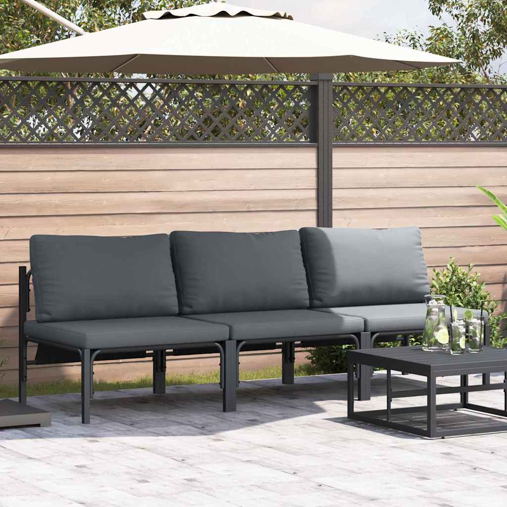 Outdoor Furniture 3 Piece Anthracite 80 x 80 x 71 cm Steel