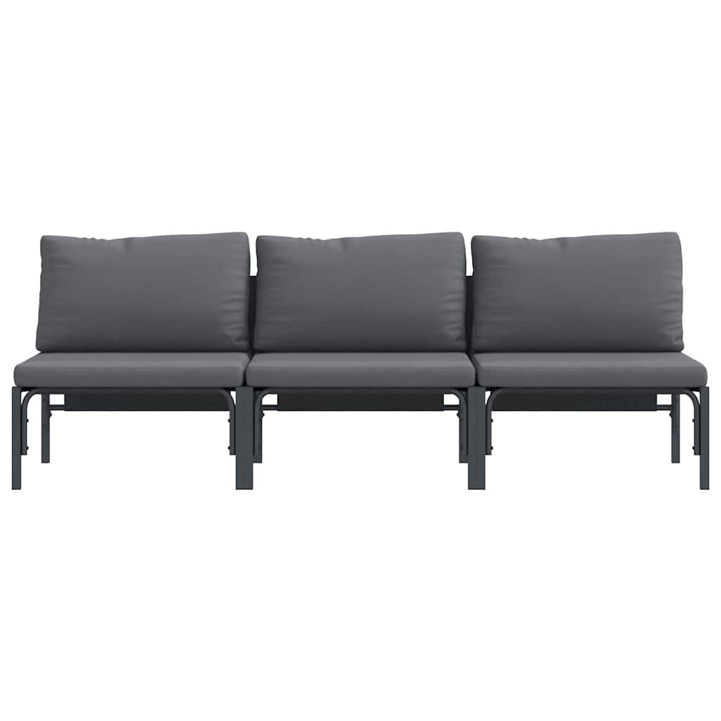 Outdoor Furniture 3 Piece Anthracite 80 x 80 x 71 cm Steel