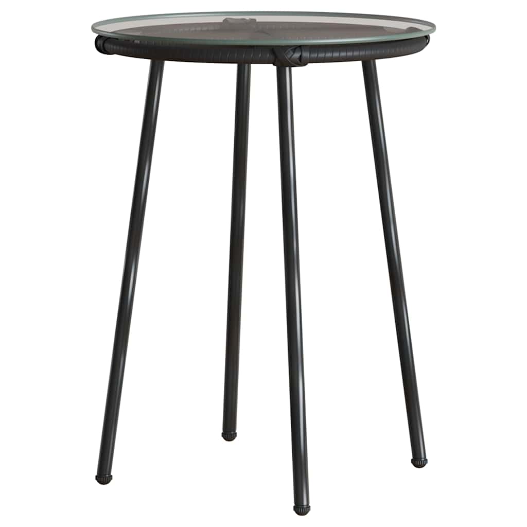 vidaXL Garden Dining Set 3 pcs Brown, Black, Cream Poly rattan, steel