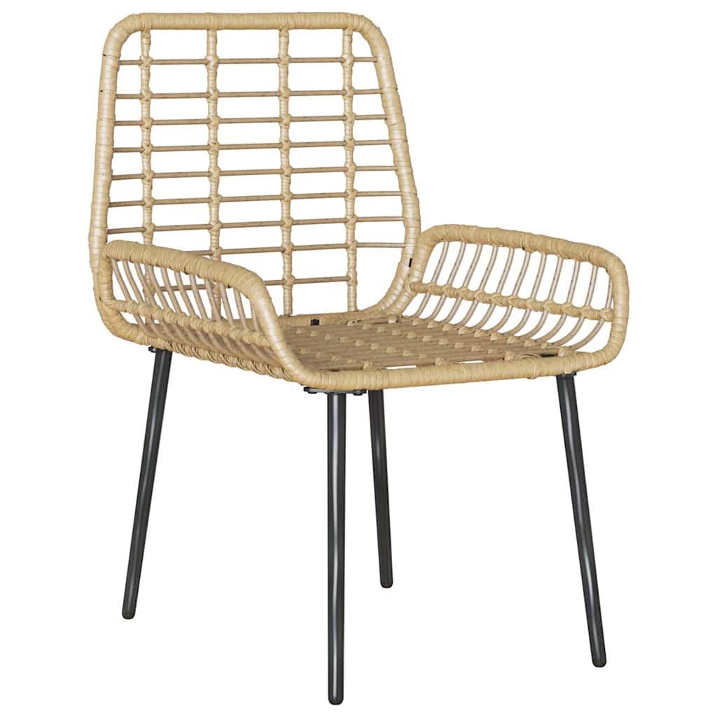 vidaXL Garden Dining Set 3 pcs Brown, Black, Cream 35 x 35 x 45 cm