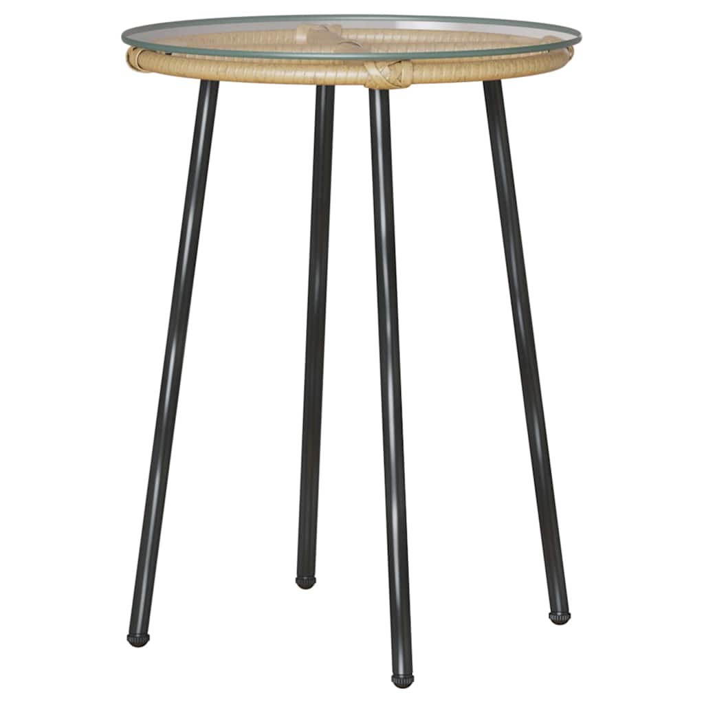 vidaXL Garden Dining Set 3 pcs Brown, Black, Cream 35 x 35 x 45 cm