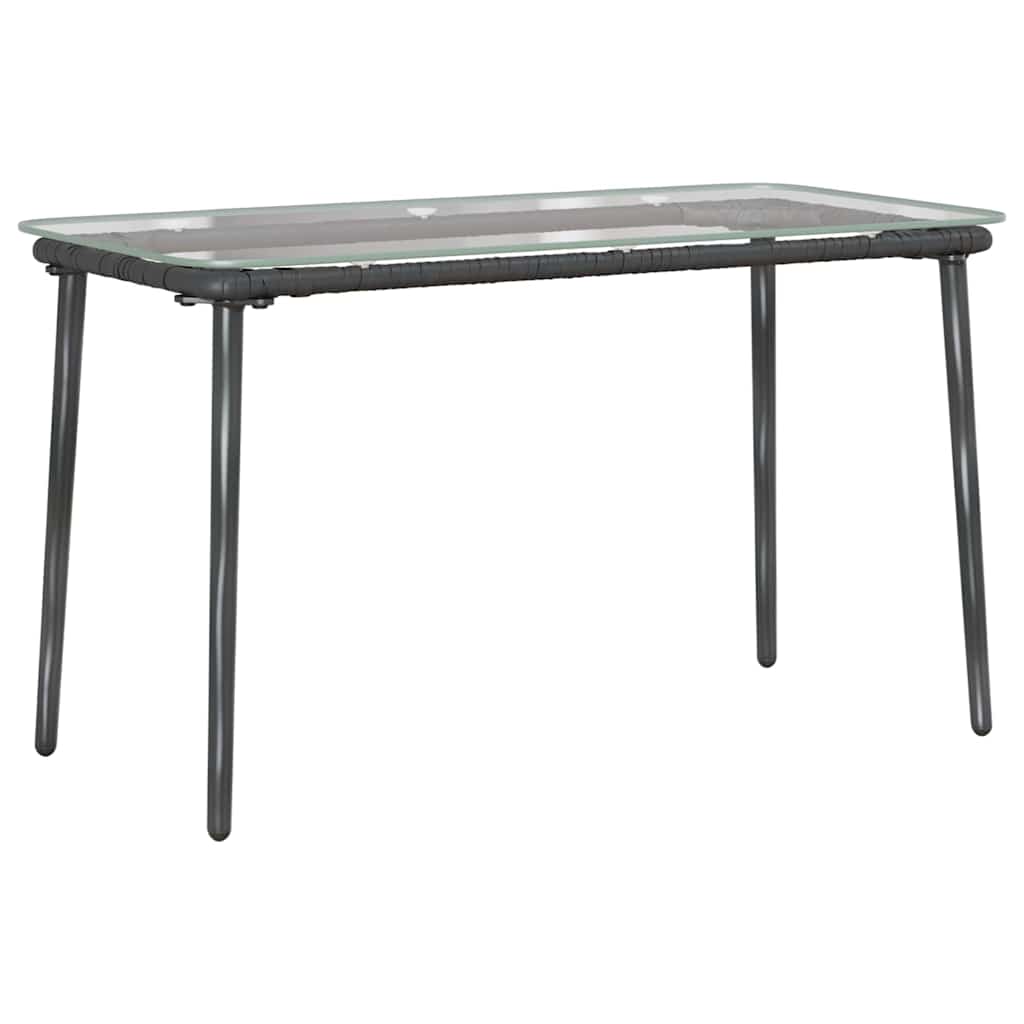 Garden Table Black 80 x 40 x 45 cm Poly Rattan