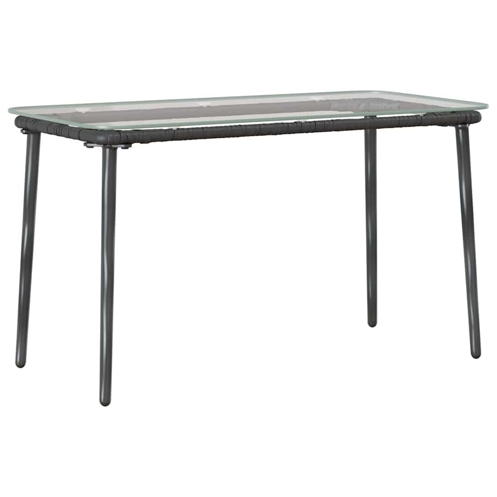 Garden Table Black 80 x 40 x 45 cm Poly Rattan