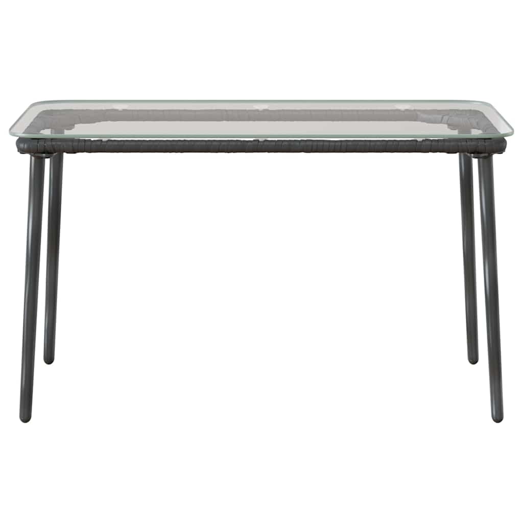 Garden Table Black 80 x 40 x 45 cm Poly Rattan