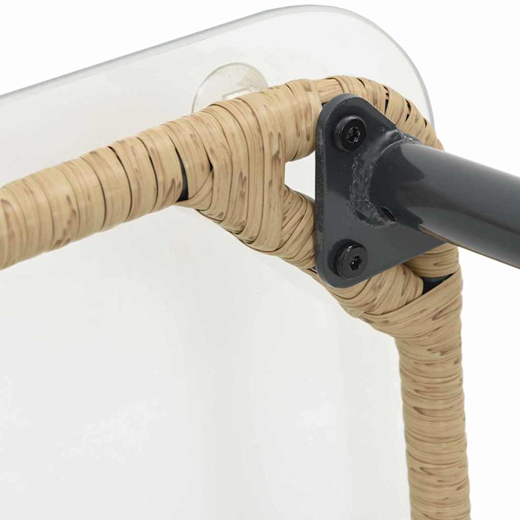 Garden Table Natural 80 x 40 x 45 cm Poly Rattan