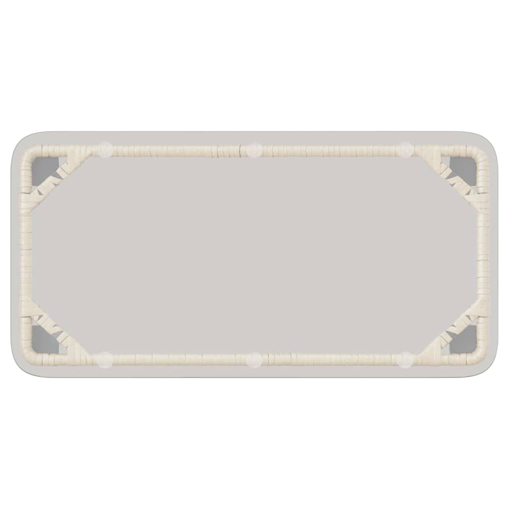 Garden Table Natural 80 x 40 x 45 cm Poly Rattan