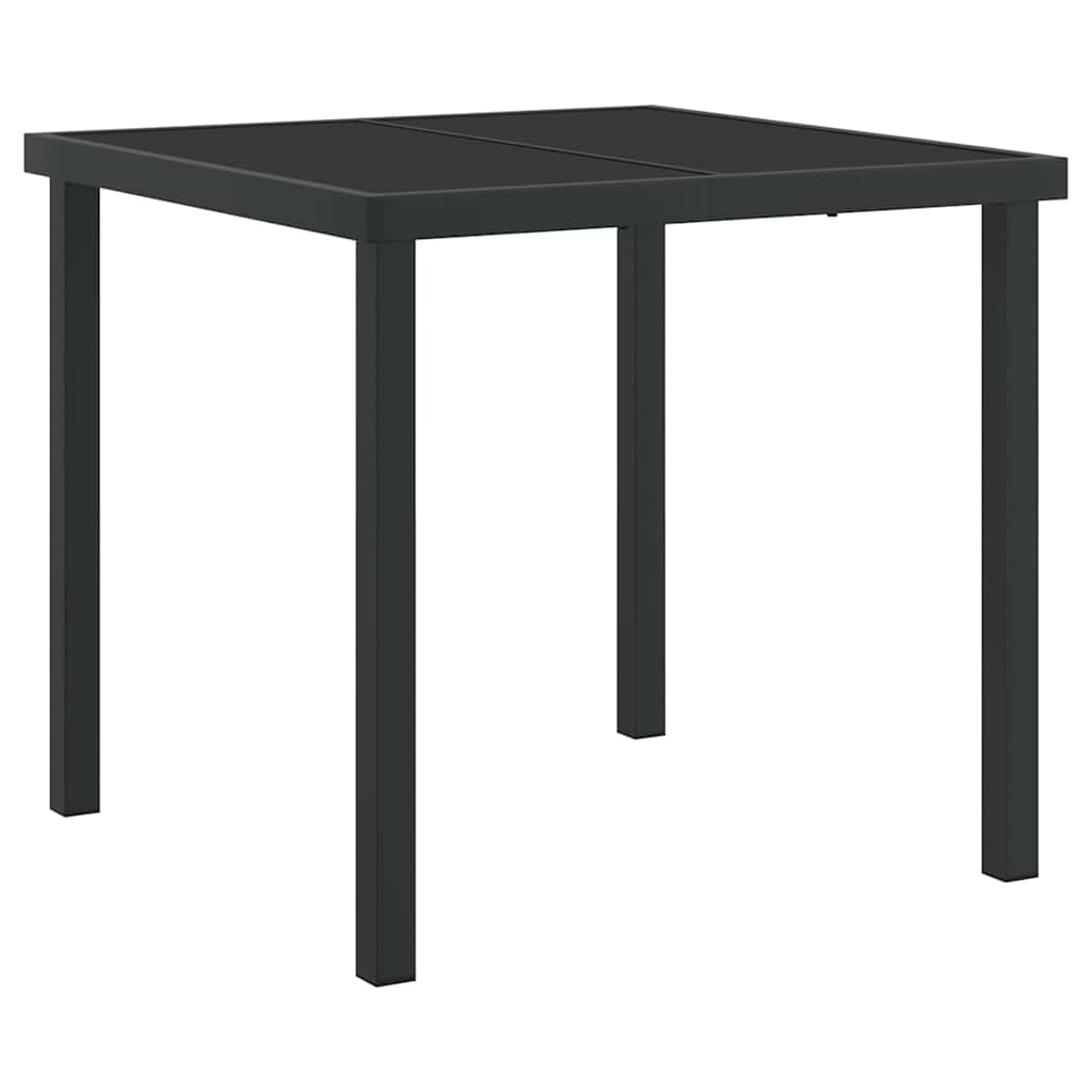 Garden Table Black 80 x 80 x 73 cm Metal