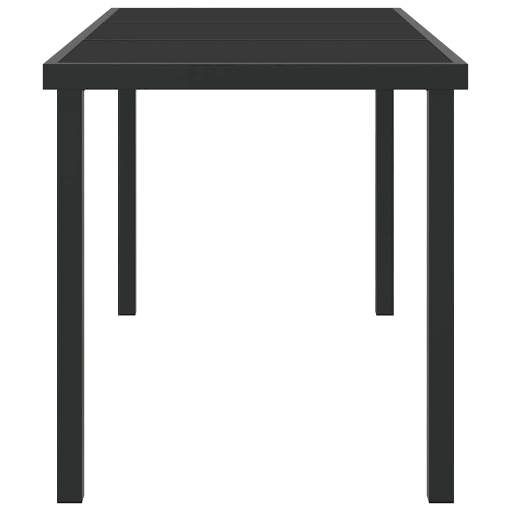 Garden Table Black 140 x 70 x 73 cm Metal