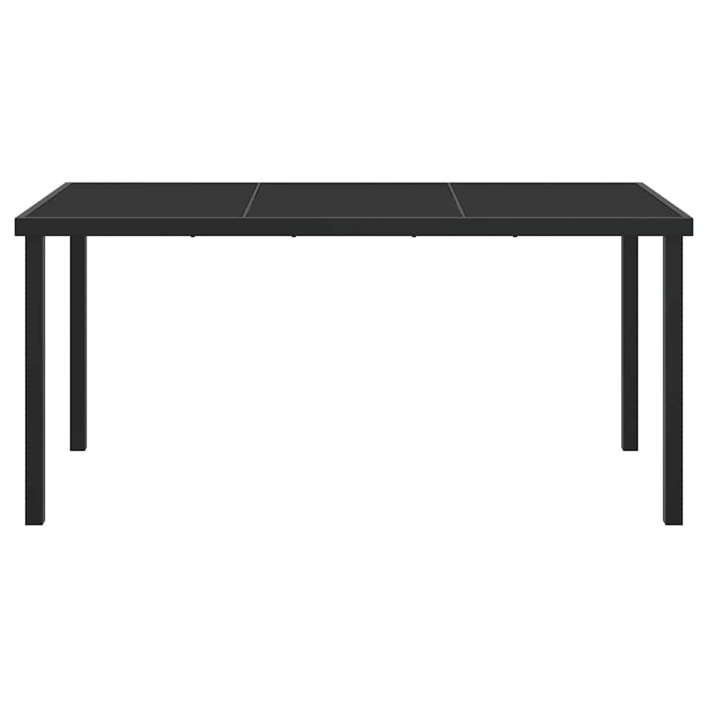 Garden Table Black 160 x 80 x 73 cm Metal