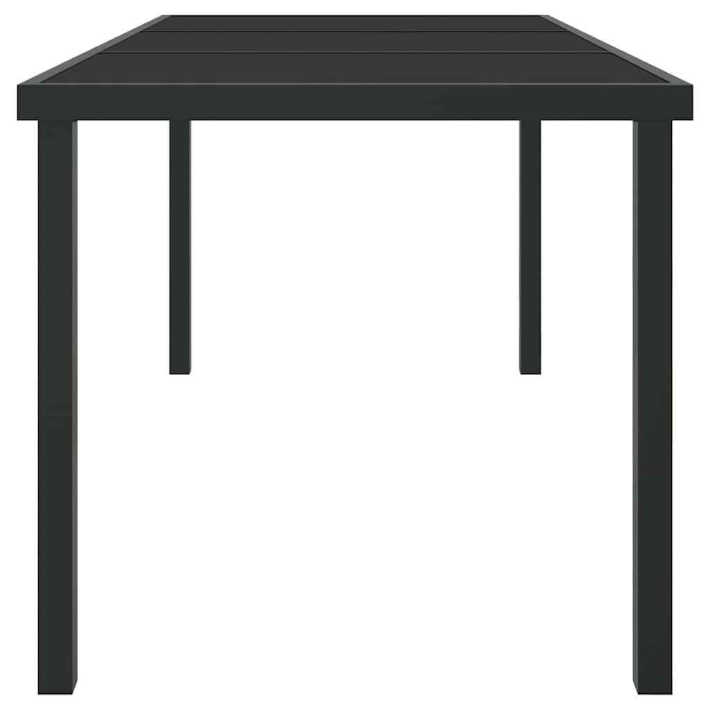 Garden Table Black 160 x 80 x 73 cm Metal