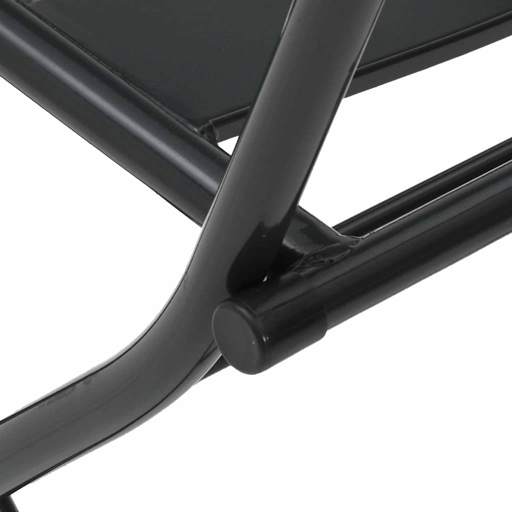 vidaXL Garden Bistro Set Folding 3 pcs Anthracite Steel