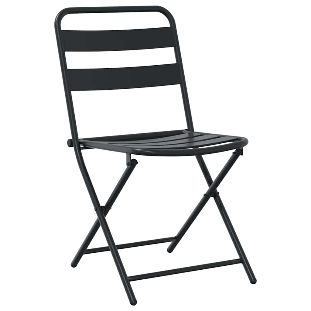 vidaXL Garden Bistro Set Folding 3 pcs Anthracite Steel