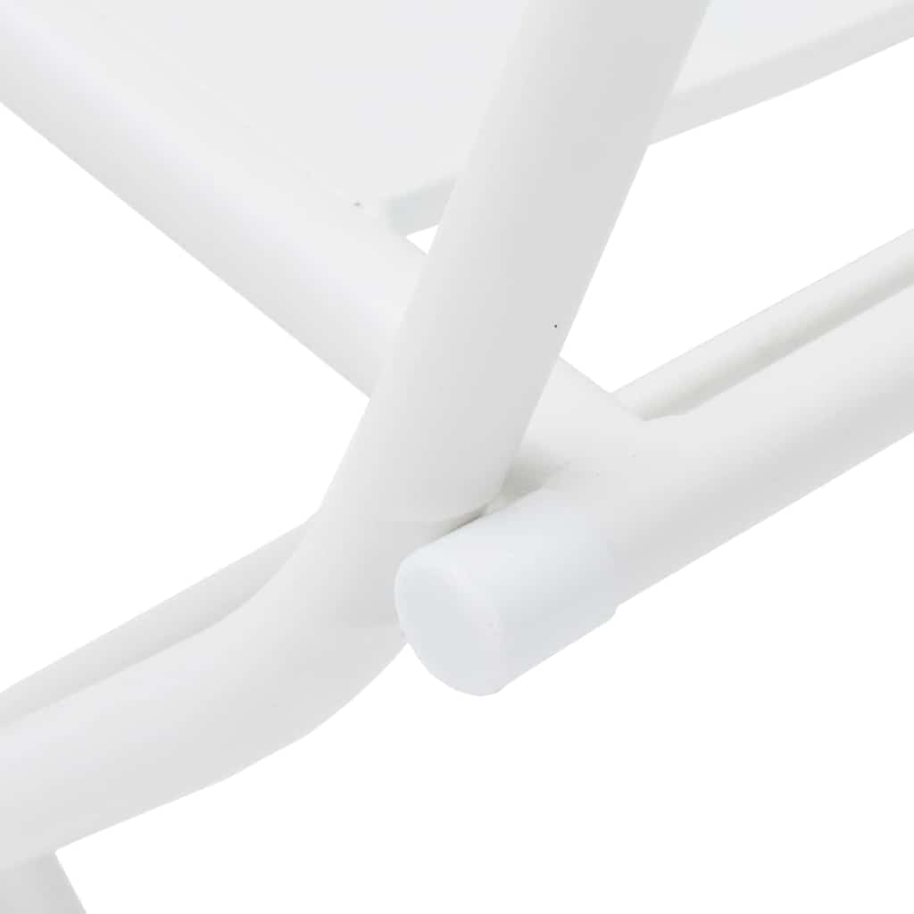 vidaXL Bistro Set Folding 3 pcs White Steel