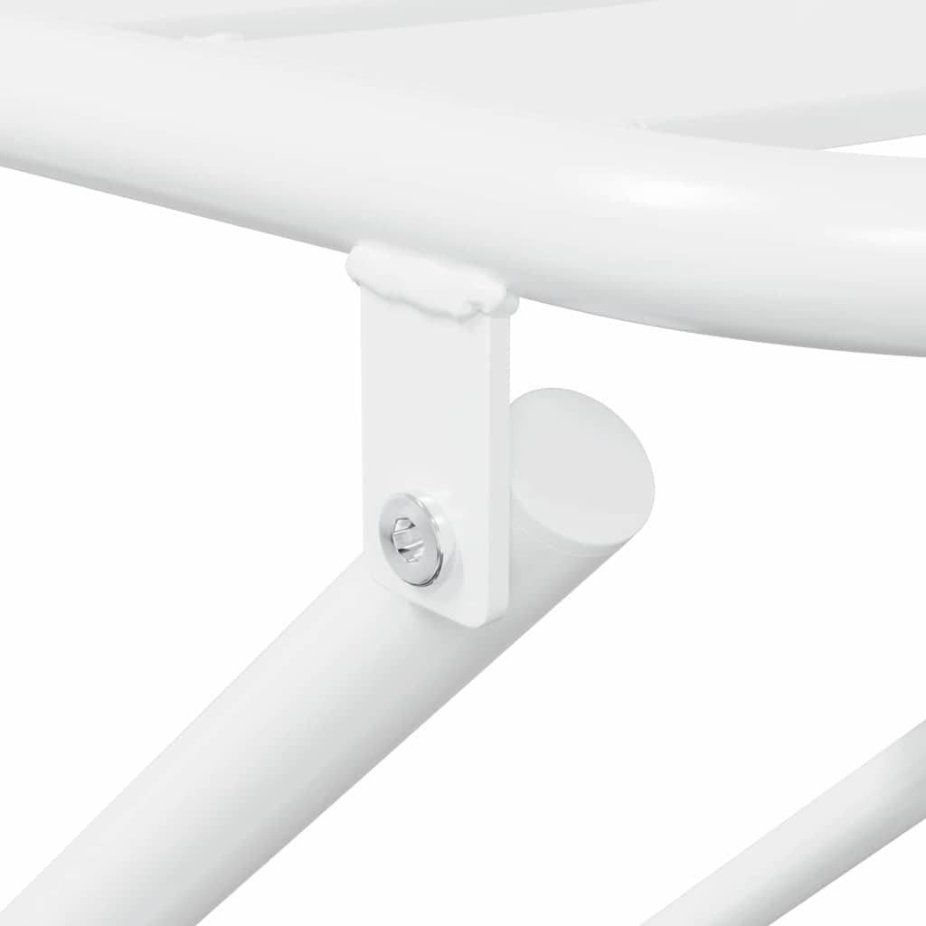 vidaXL Bistro Set Folding 3 pcs White Steel