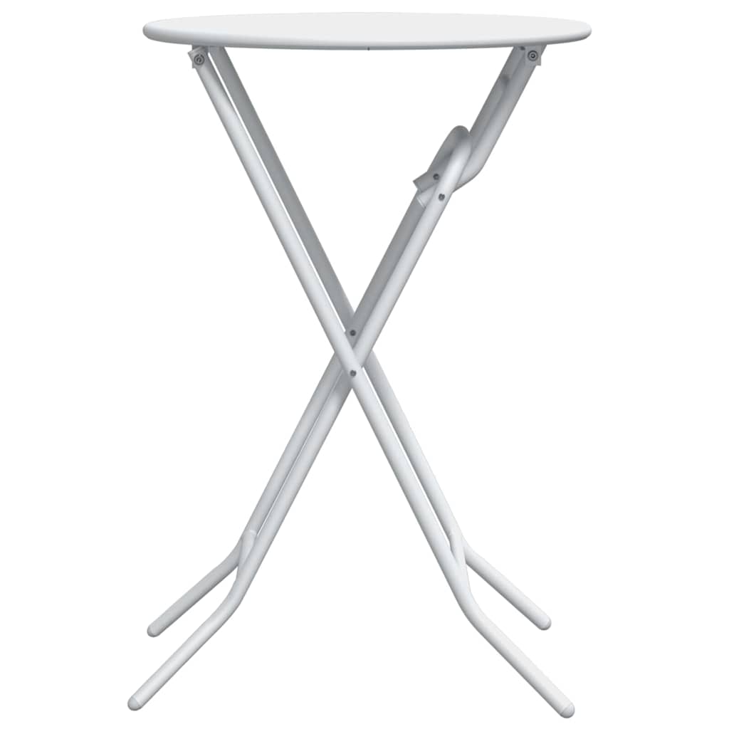 Garden Table Folding White 50 x 50 x 72 cm Metal